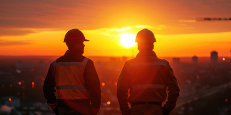 Building Site Twilight: Construction Teamの素材