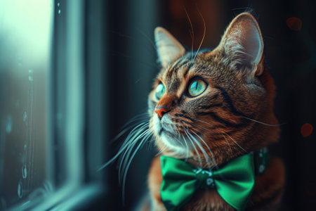 Clover Cat: Hyper-Realistic St. Paddy's Feline Funの素材