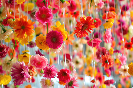 Petals in Motion: Floral Rainstormの素材