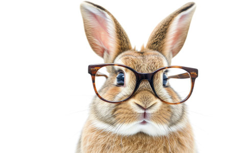 Studio Shot of Cute Pet in Fashionable Framesの素材