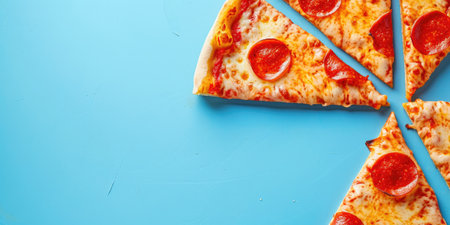 Irresistible Pizza Cuts Ready for Your Messageの素材