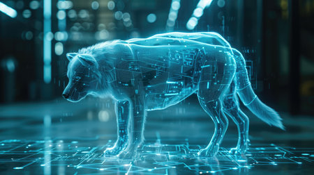Techno Hound in Azure: Blurred Techscapeの素材