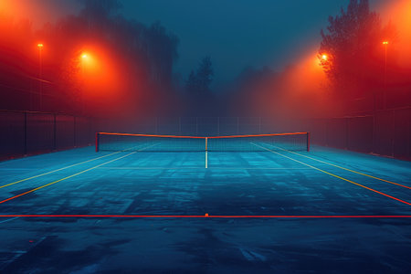 Sporting Energy: Tennis Court Silhouettesの素材