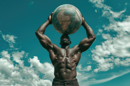 Shouldering the Weight of the World: A Powerful Portraitの素材