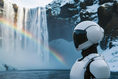 Digital Voyager: Robot Self-Portrait in Iceland's Natural Havenの素材