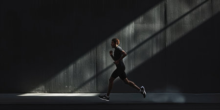 Runner in Intense Shadows, Dramatic Contrastの素材