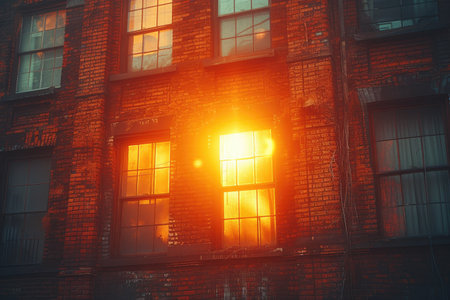 Golden Hour Glow: Unveiling the Intricate Details of City Architectureの素材