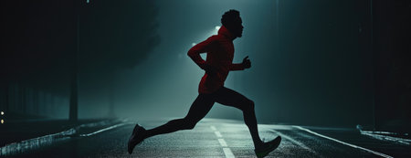 Dynamic Runner in Dramatic Lightingの素材