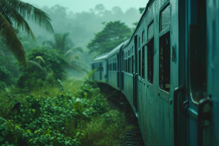 Tropical Rail Odyssey: Sri Lanka's Rainy Seasonの素材