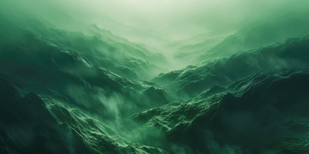 Ethereal Green Landscape: A Visual Symphonyの素材