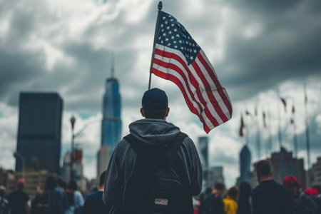 Flag Bearer: Inspiring the Crowd with National Spiritの素材