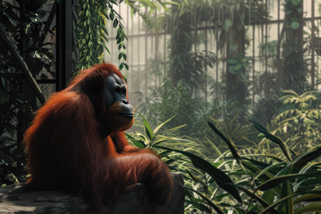 City Jungle Serenade: Orangutan's Afternoon Idyllの素材