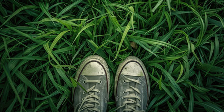 Natural Elegance: Shoes Embracing Green Serenityの素材