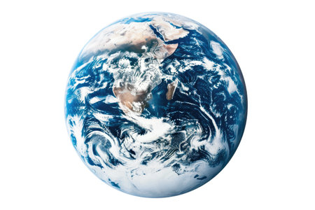 Planet Earth Against White Backgroundの素材