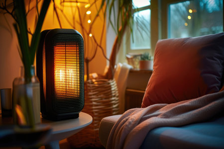 Modern Tranquility: Electric Heater Enhances Relaxation Spaceの素材
