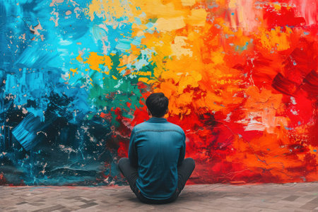 Heartbroken Individual Coping with Relationship Lossの素材