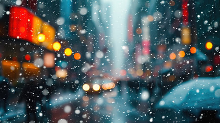 Snowy Christmas Eve in New York Cityの素材