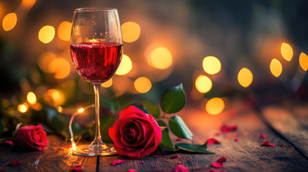 Heartfelt Romance: Wine and Rosesの素材
