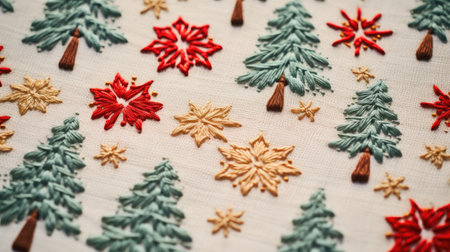 Elegant Embroidery Christmas Tree Designsの素材