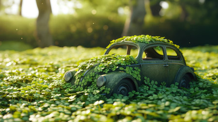 Luck of the Irish: Clover-Decorated Carの素材