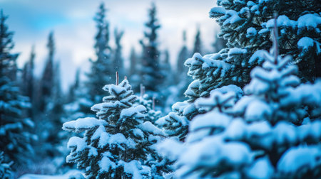 Majestic Snow-Dusted Evergreensの素材