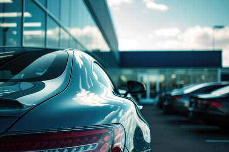 Scenic Views of Modern Used Car Lotの素材