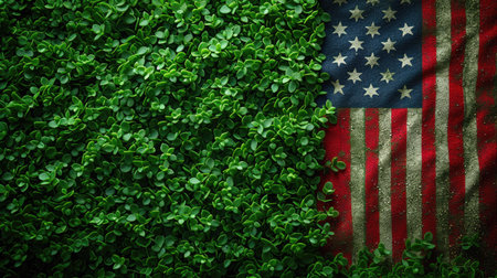 Top Angle of Massive US Flagの素材