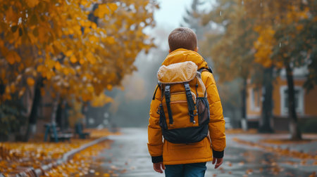 Back to School: Student on Morning Bus Routeの素材