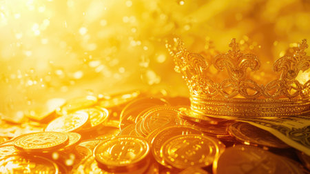 Royal Crown with Cascading Gold Coinsの素材