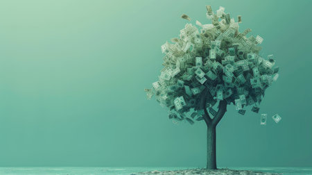 Financial Growth Symbol with Dollarsの素材