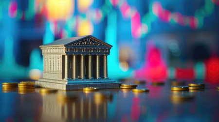 Banking Services Visualization with Stock Market Data and Miniature Modelの素材