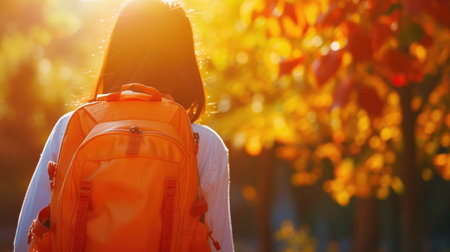 Fall Foliage Fantasy: Young Student's Delightの素材