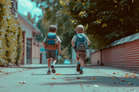 Back to School Excitement from Behindの素材