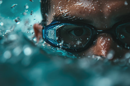 Detailed Close-Up of Freestyle Swimming Techniqueの素材