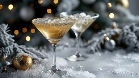 Glamorous Drinks Adorned with Glittering Sequinsの素材