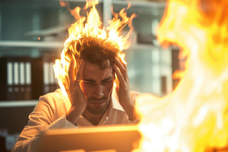 Overworked Professional Stressed and Tiredの素材