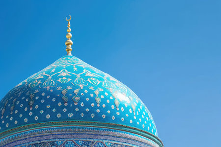 Impressive Mosque Dome Highlighted by Azure Skyの素材