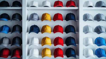 Premium Quality Children's Caps in Modern Studio Settingの素材