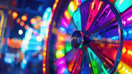 Exciting Spin on a Colorful Wheel of Fortuneの素材