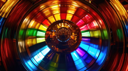 Dynamic Wheel of Fortune with Colorful Segmentsの素材