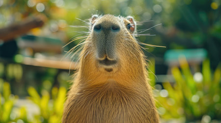 Charming Capybara Enjoying the Outdoorsの素材
