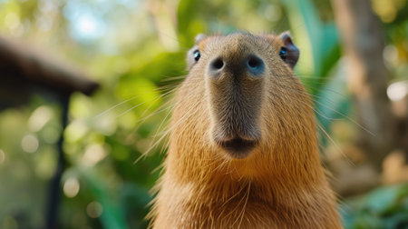 Adorable Capybara in Natural Settingの素材
