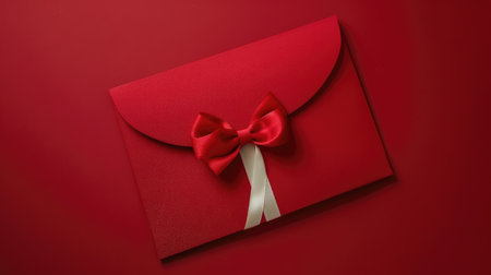 Classic Red Envelope with Gold Accentsの素材