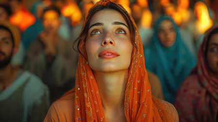 Excited Crowd in Pakistan with Smiles Upturnedの素材