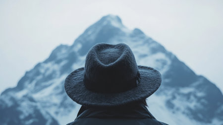 Mountainous Hat Overlooking Serene Valleysの素材