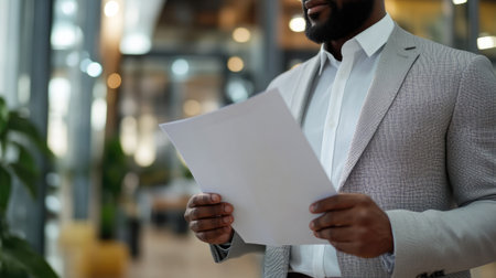 Professional Lawyer Reviewing Legal Documents in Officeの素材