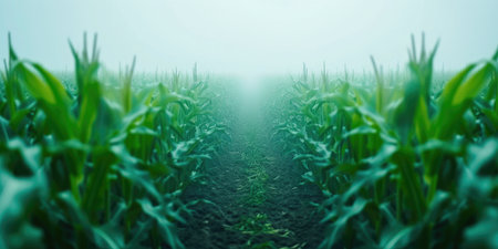 Ghostly Shapes in a Misty Corn Mazeの素材