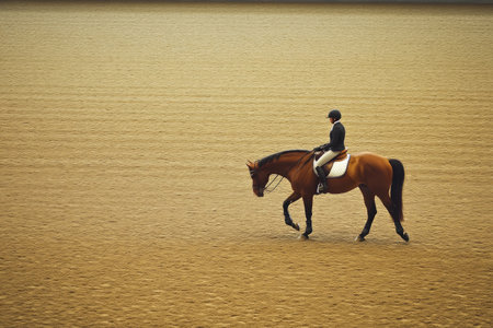 Dynamic Para-Equestrian Competition in Stylish Arenaの素材