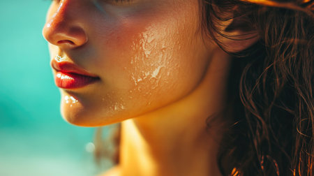 Wet Shoulder with Sunscreen and Sun Shadowsの素材