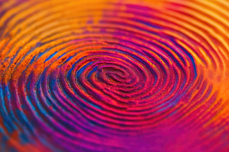 Close-up of Multicolored Fingerprintsの素材